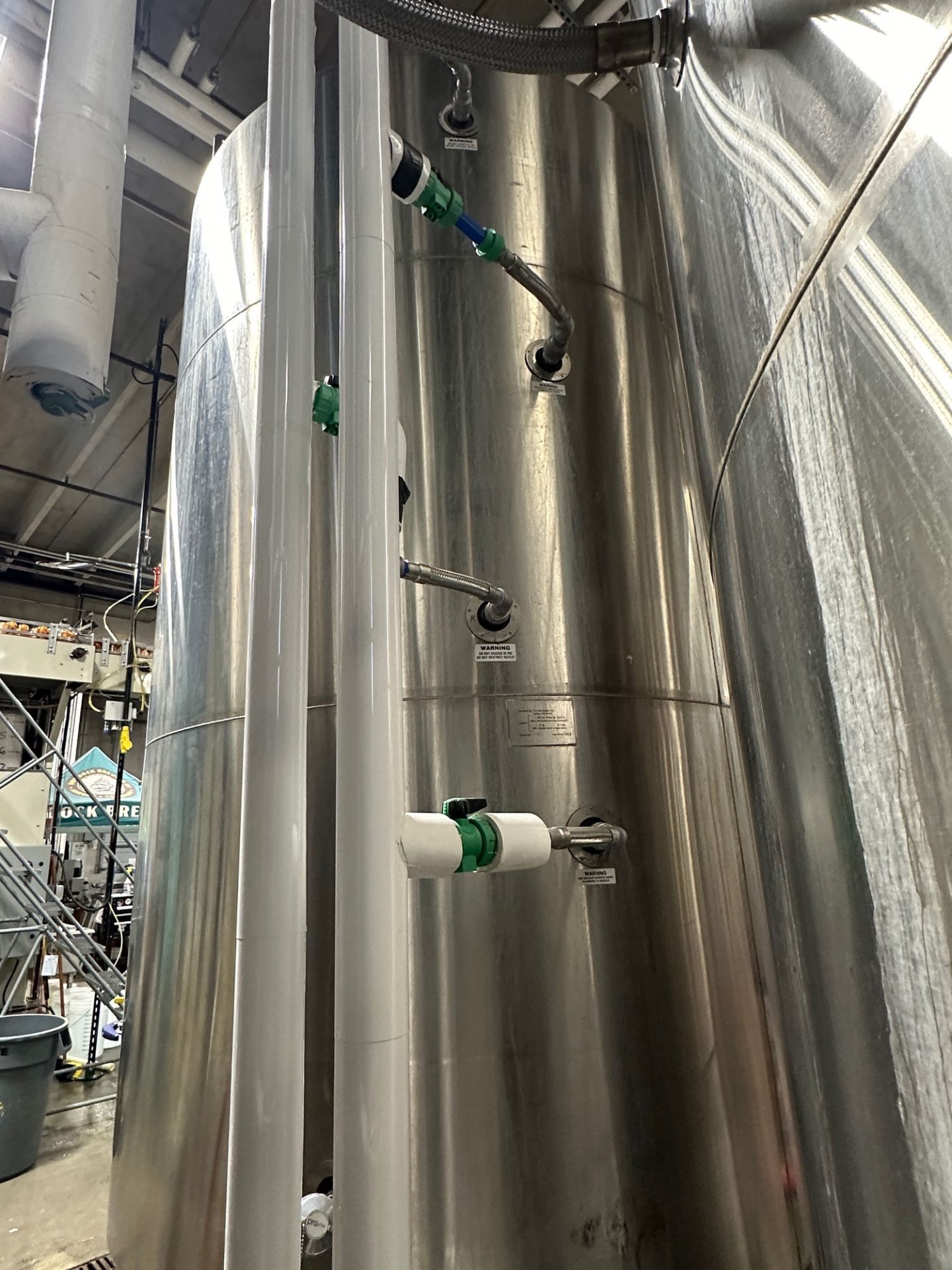 JVNW 80 BBL Stainless Steel Brite Tank - Dish Bottom, Glycol Jacketed, Mandoor, Car | Rig Fee $1850 - Image 3 of 7