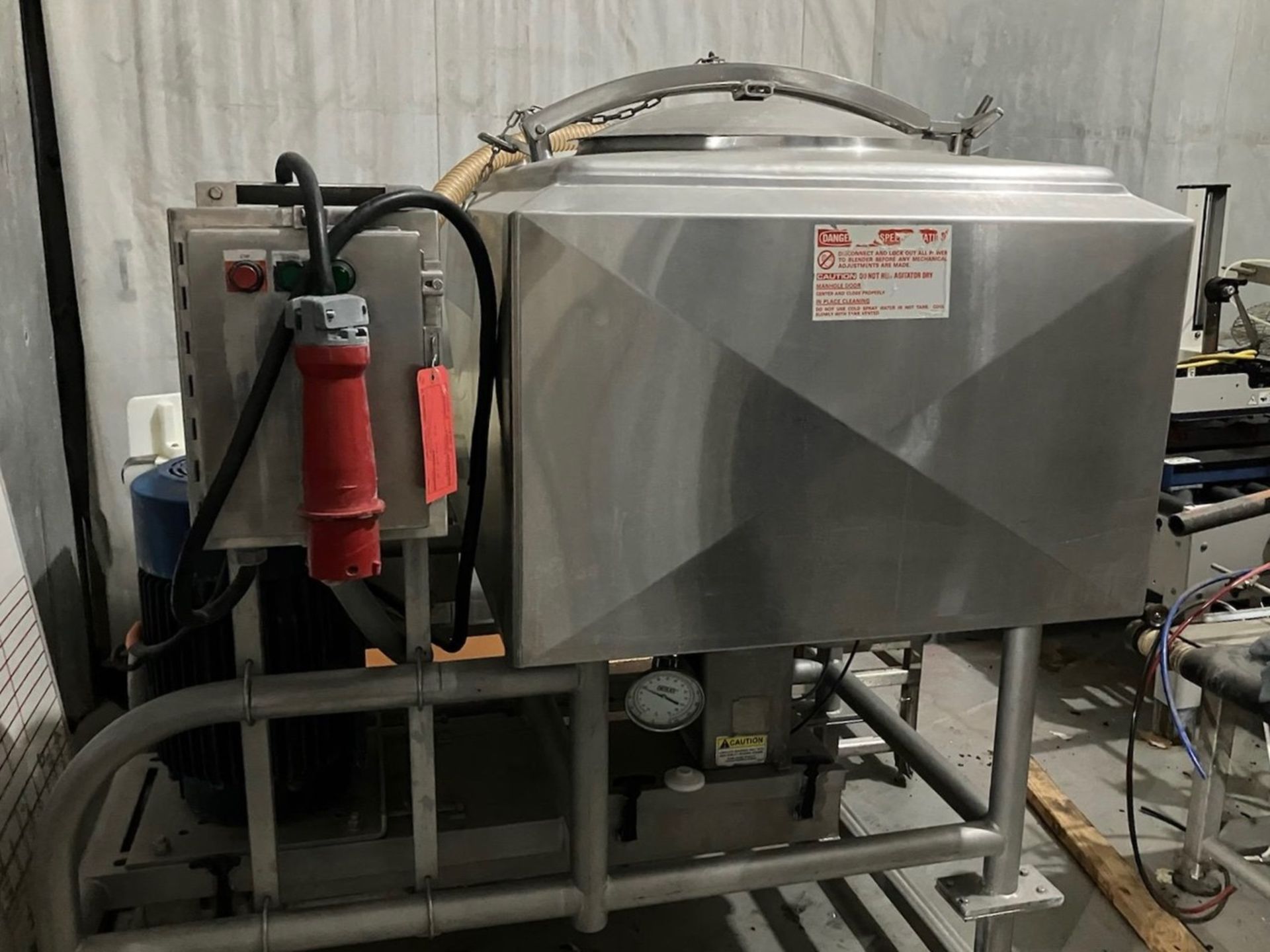 Breddo Likwifier 100 Gallon Square Jacketed Liquifier, Model LOSW, 30 HP Drive, 125 | Rig Fee $300