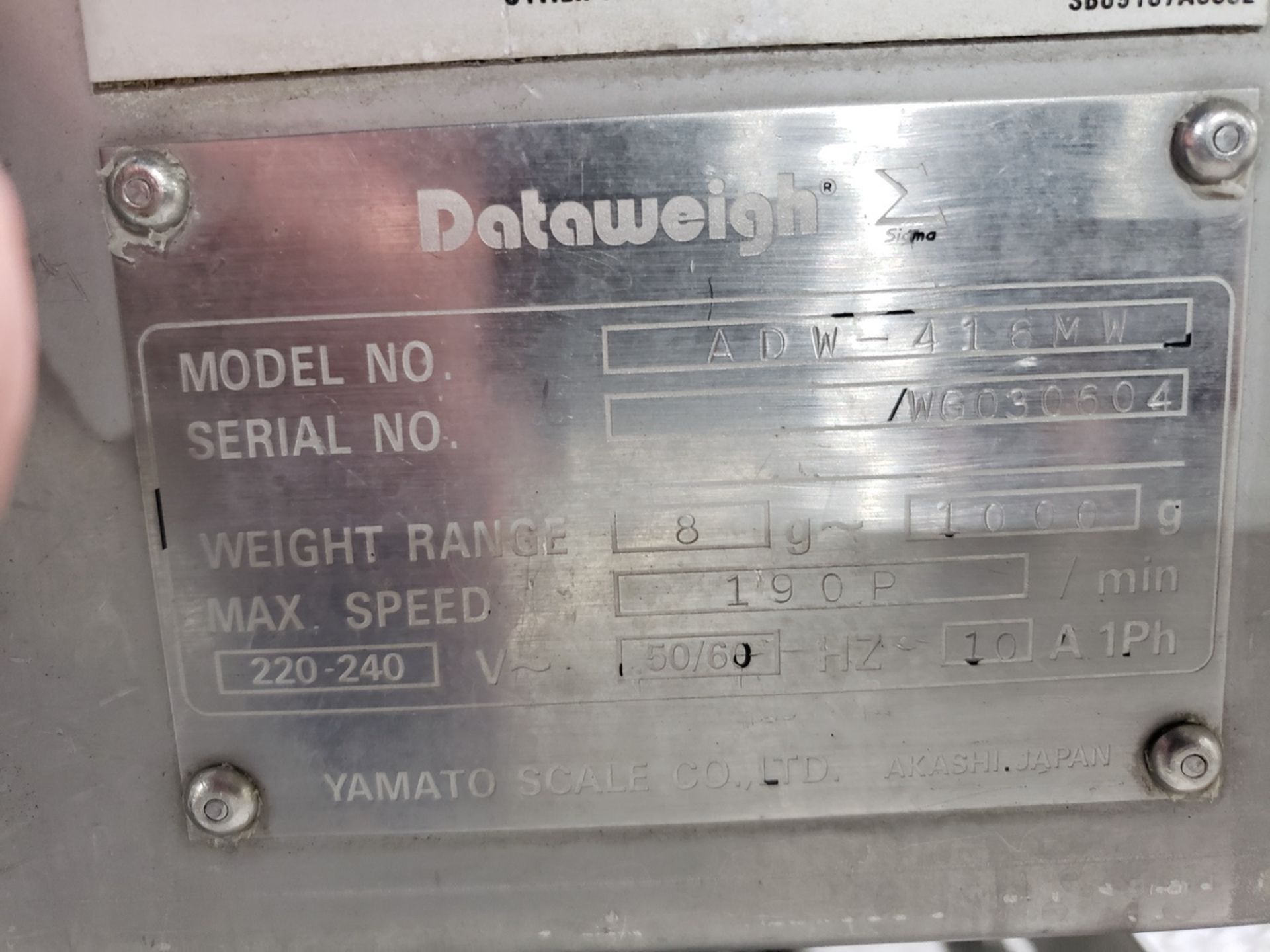 Yamato Dataweigh16-Bucket Multi-Head Scale, M# ADW-416MW, S/N WG030604, Dimple Buck | Rig Fee $1500 - Bild 3 aus 4