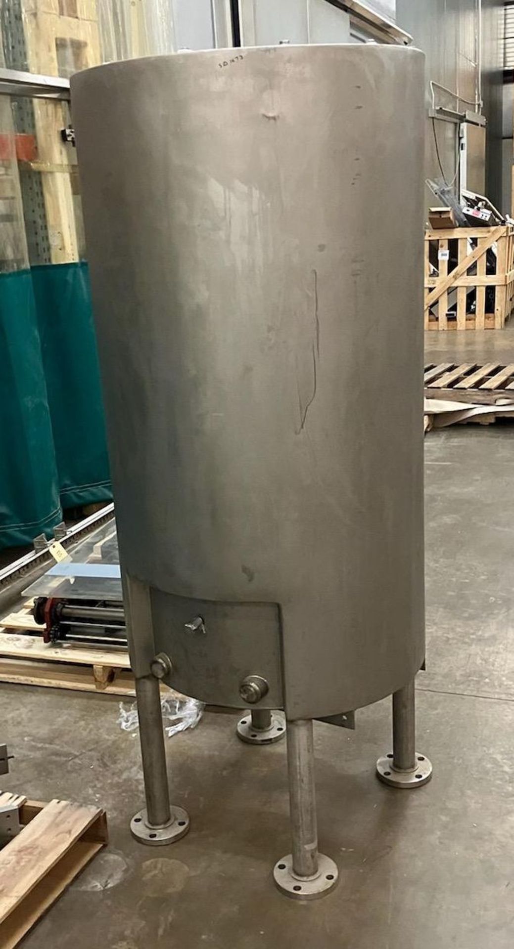 Jacketed Chocolate Holding Tank, 1 1/4" Side Discharge, Tank Height: 55", Stand Hei | Rig Fee $25