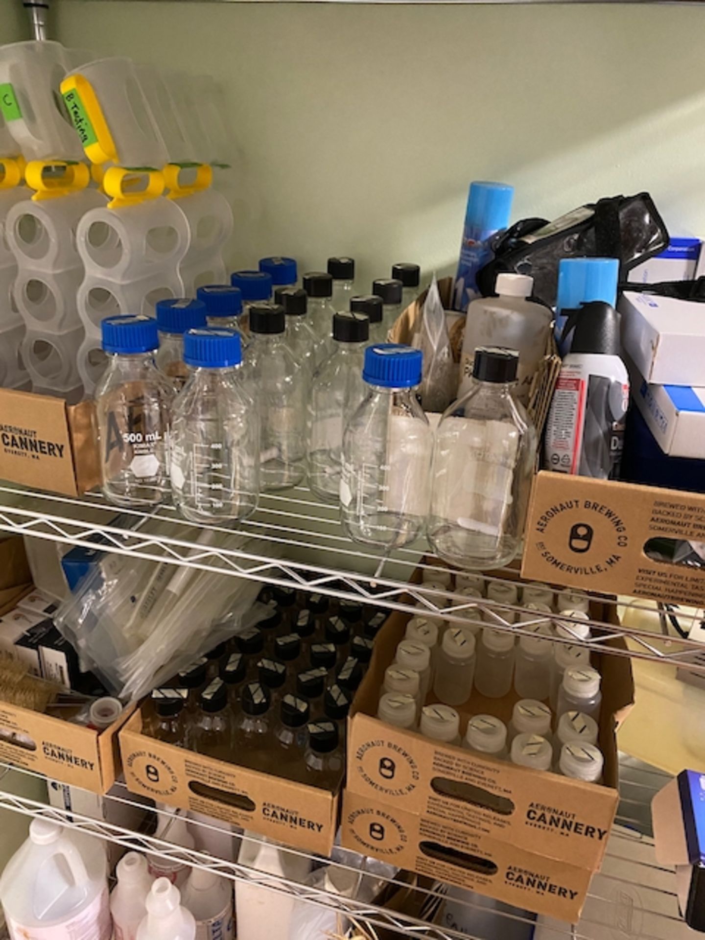 Lot Of Lab Glass Bottles | Rig Fee $250