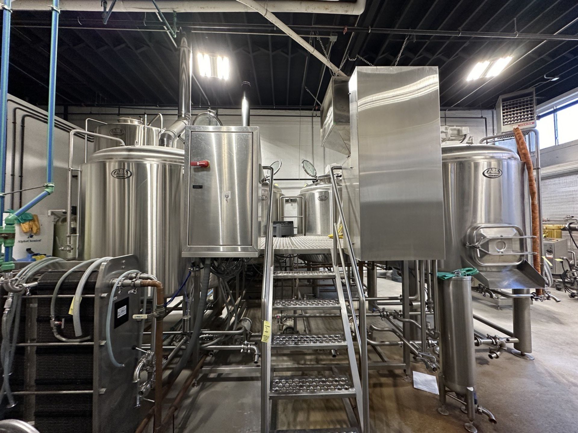 2016 ABE 30 BBL 4-Vessel Brewhouse - Brew Kettle, Mash Tun, Lauter Tun & Whirlpool Including Control