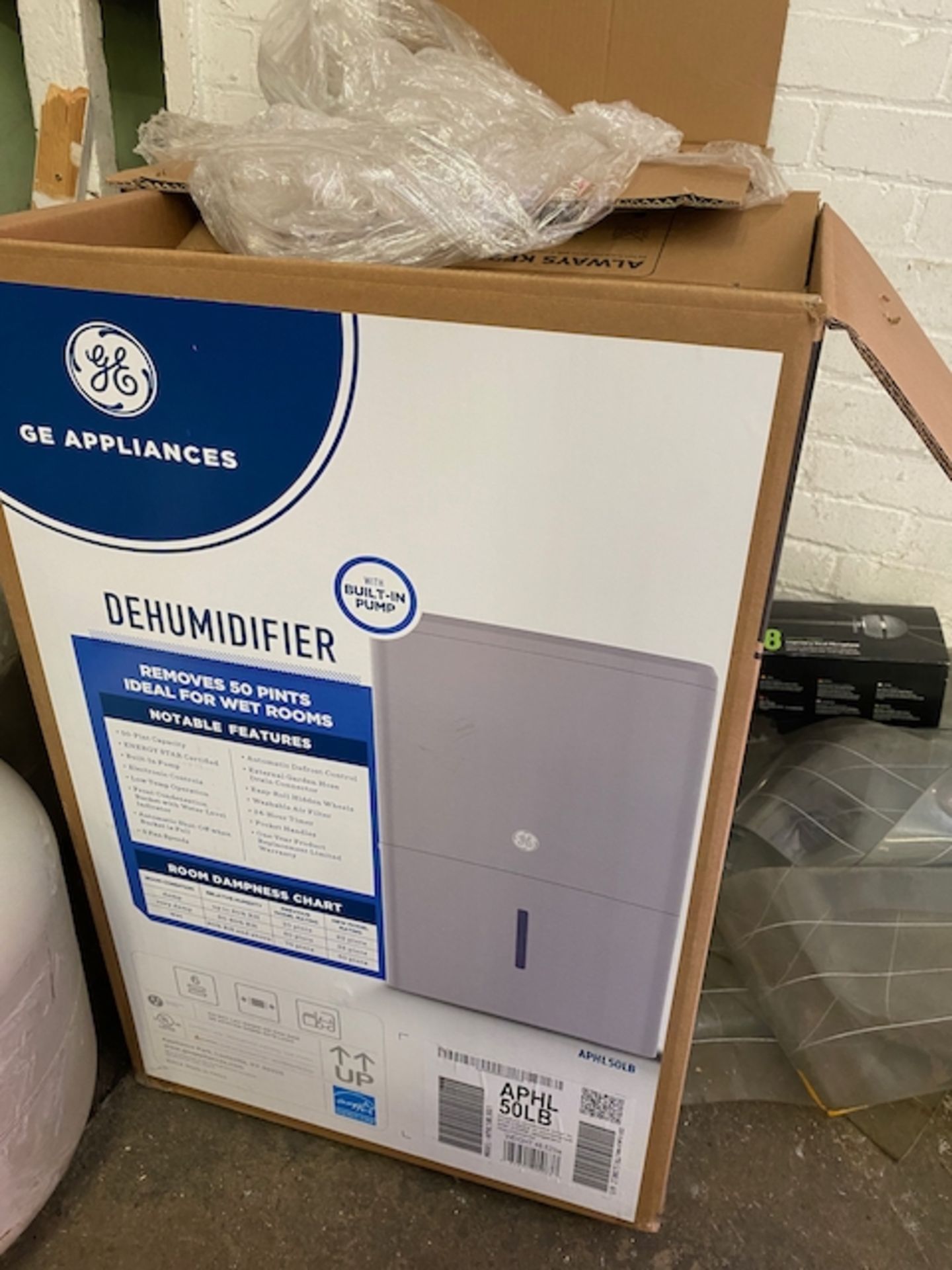 GE Dehumidifier, Model Aphl50Lbq1 with Built In Pump | Rig Fee $20 - Image 2 of 3