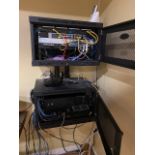 Server Rack and Network Equipment with Wireless Router, Monitor, Patch Cable | Rig Fee $75