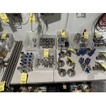 Asst. SS Tees, Site Glass, Butterfly Valves, Spouts, Connectors, etc. on Table | Rig Fee $125