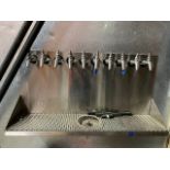 10 Beer Faucets with Wall Mount Drip Tray and Shanks | Rig Fee $100