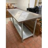 Approx 8' Stainless Steel Table | Rig Fee $35