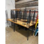 (16) Tables - Wood Low-top with Metal Legs | Rig Fee $125
