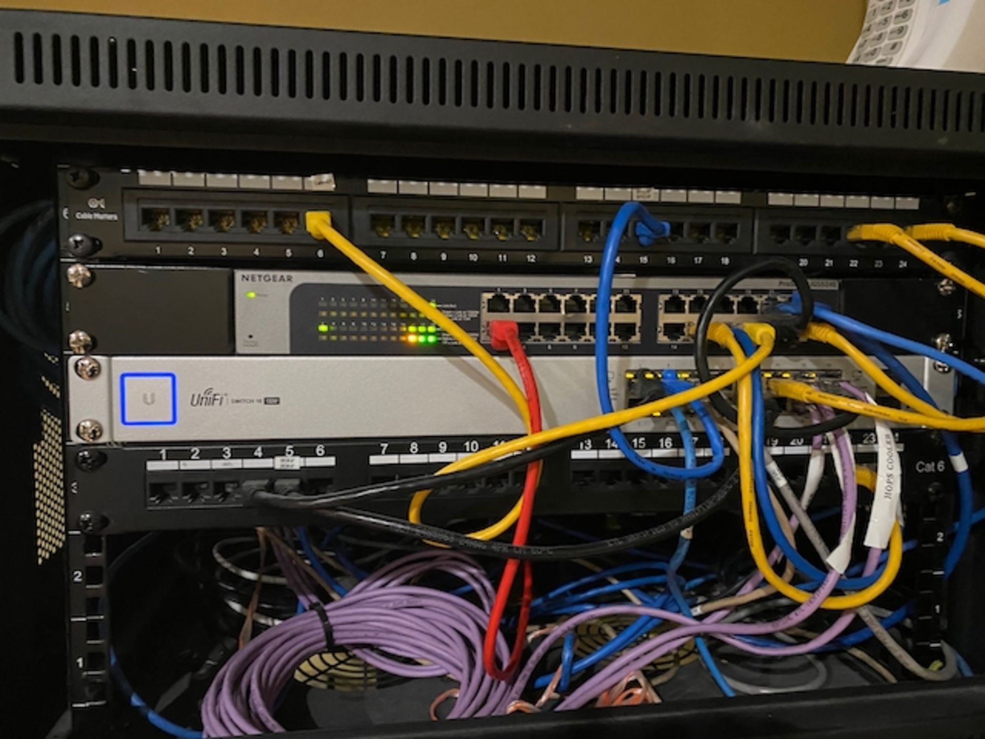 Server Rack and Network Equipment with Wireless Router, Monitor, Patch Cable | Rig Fee $75 - Image 4 of 4