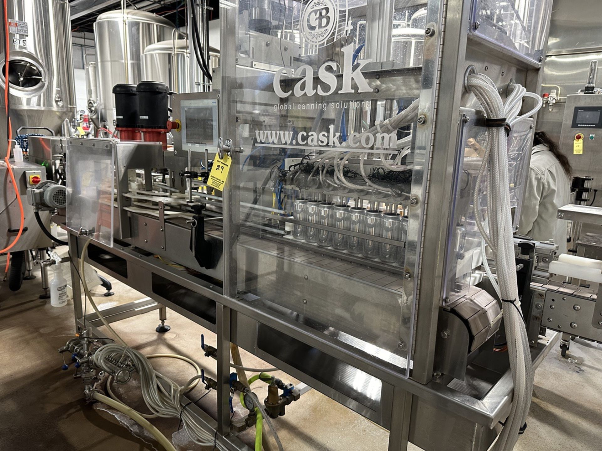 2018 Cask X2-100 10-Head Filler with 2-Head Seamer Can Filling System s/n X2017-026- | Rig Fee $1200