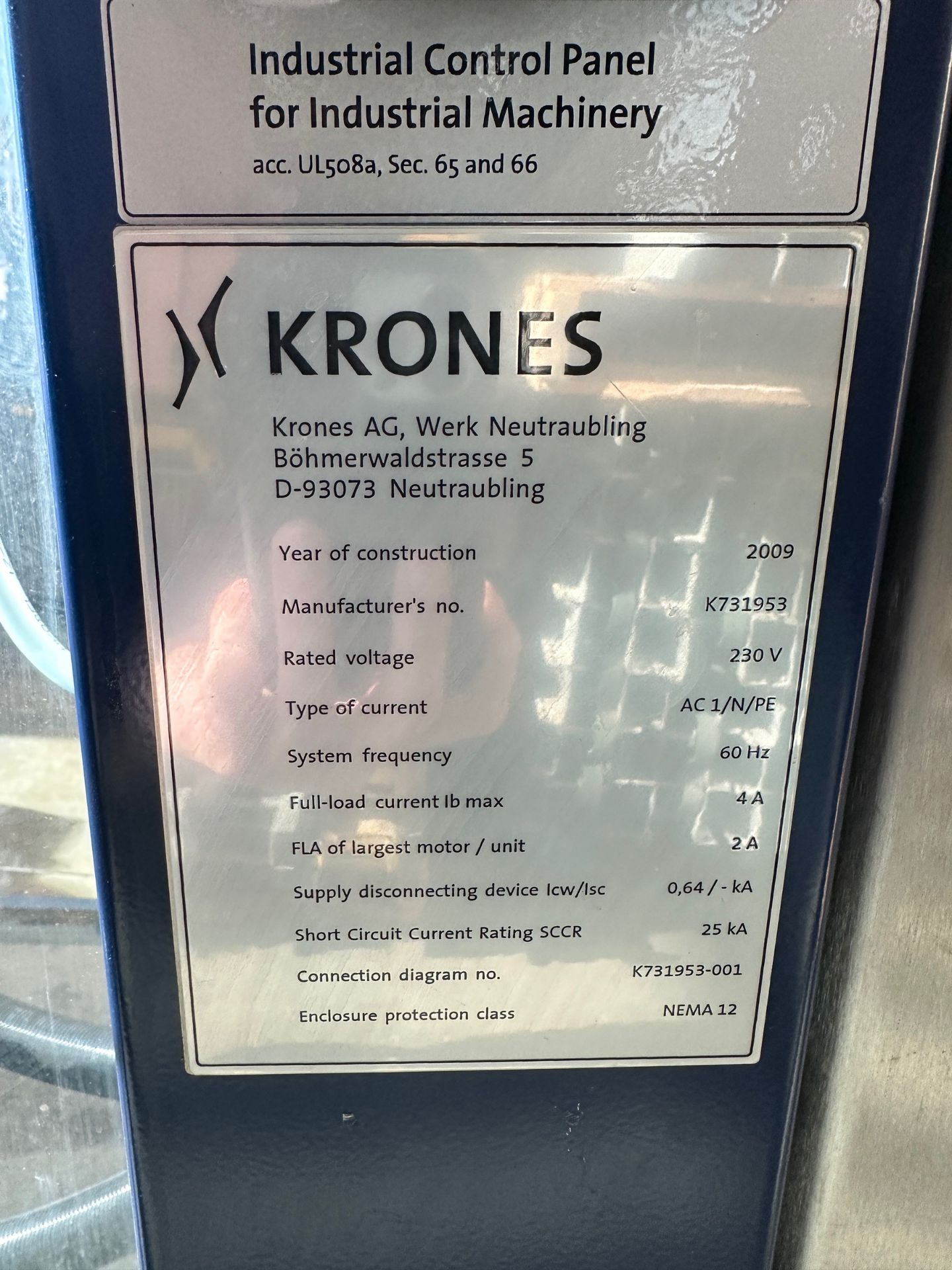 Krones Checkmat 731 FM-X+L Fill Level, Cap and Label Inspection System ...