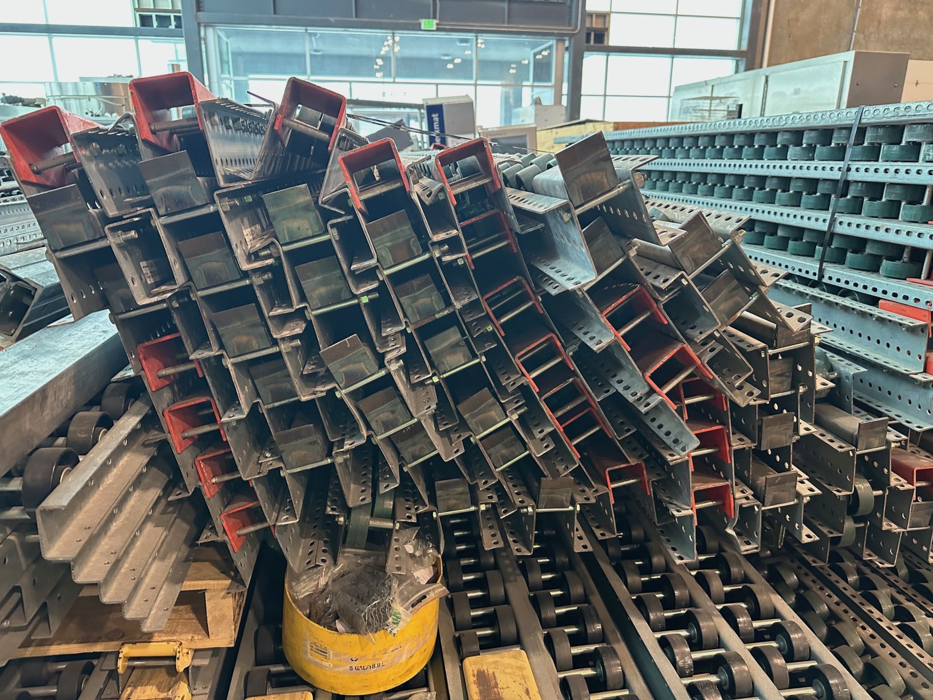 Lot of Interroll Pallet Racking Rollers - Approx. (150) Total Pieces at 5" x 100" | Rig Fee $350 - Image 3 of 5