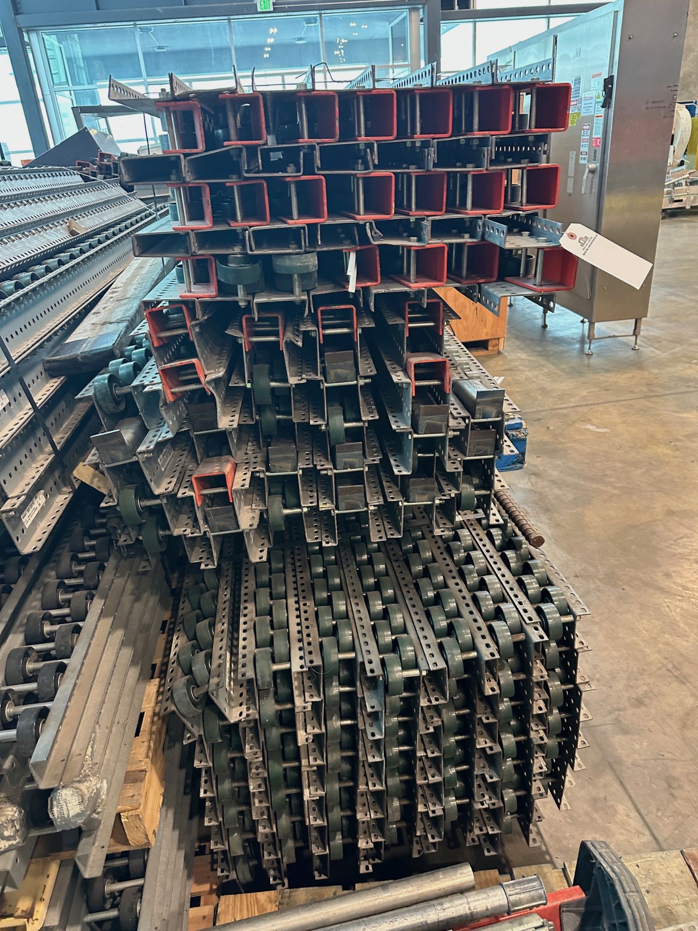 Lot of Interroll Pallet Racking Rollers - Approx. (150) Total Pieces at 5" x 100" | Rig Fee $350 - Image 2 of 5