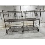 Heavy Duty Stainless Steel Wire Cart (Approx. 10' x 4' with Shelves at 10" and 47" | Rig Fee $75