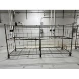 Heavy Duty Stainless Steel Wire Cart (Approx. 13' x 4' with Shelves at 10" and 47" | Rig Fee $75