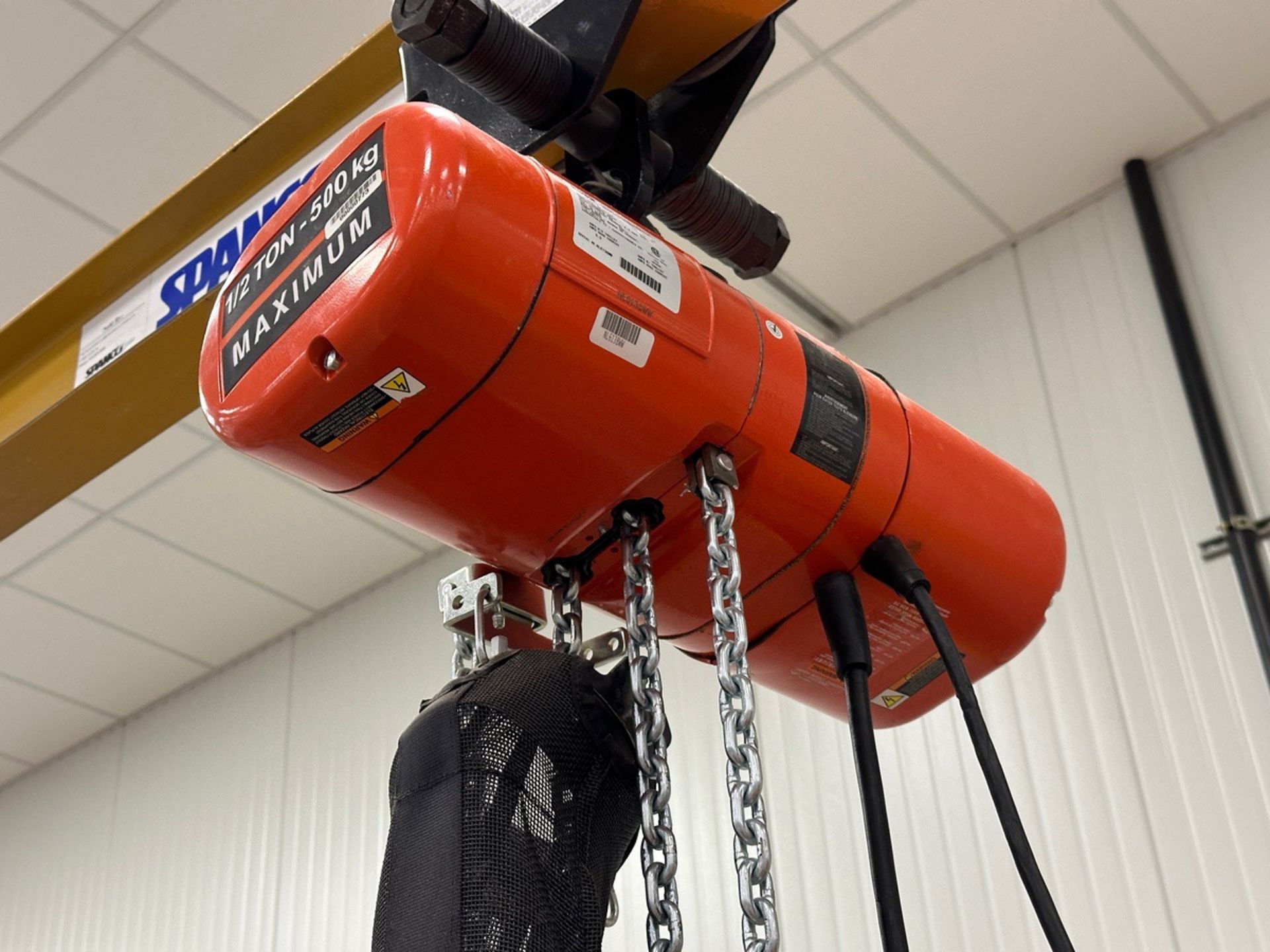 Spanco 11' Wide Gantry Crane on Casters with 1/2 Ton Chain Hoist | Rig Fee $250 - Image 3 of 4