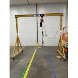 Spanco 11' Wide Gantry Crane on Casters with 1/2 Ton Chain Hoist | Rig Fee $250