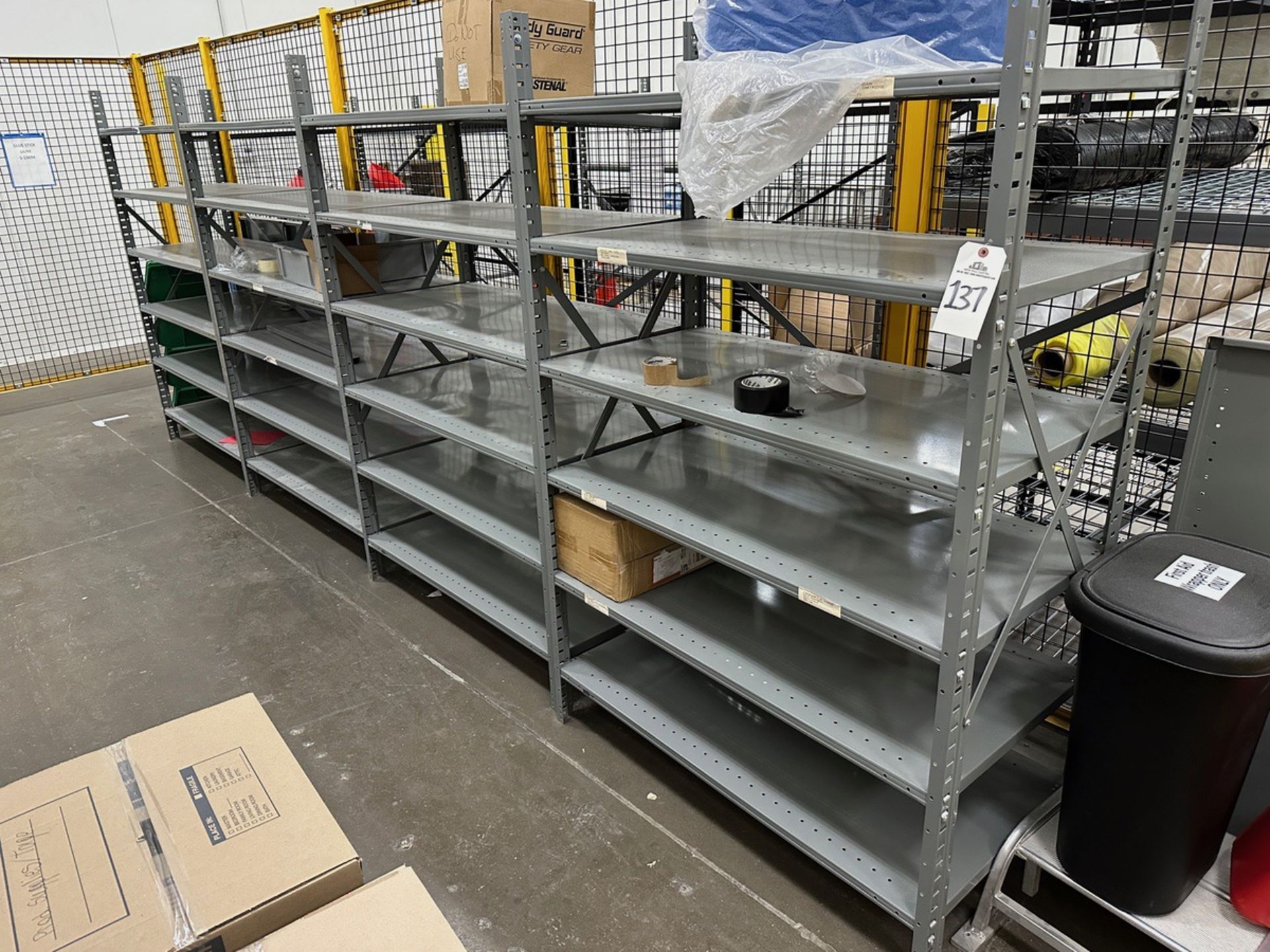 Lot of (4) 4' x 2' x 74" O.H. Heavy Duty Metal Shelving Units (No Contents) | Rig Fee $100