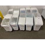 Lot of (10) 25 Gallon Rubbermaid Ingredient Containers | Rig Fee $35