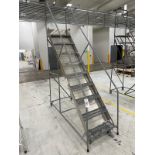 Cotterman Easy 50 - 450 LB. Capacity 9-Step Rolling Staircase with Stainless Steel | Rig Fee $75