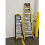 Lot of (1) DeWalt 300 LB. Capacity 8' Fiberglass Ladder and (1) DeWalt 225 LB. Capa | Rig Fee $40