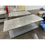Lot of (2) 30" x 5' and (1) 30" x 6' Stainless Steel Tables | Rig Fee $75