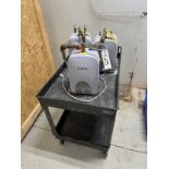 Lot of (3) 1.5 Gallon Eemax EMT1 On Demand Water Heaters on Utility Cart | Rig Fee $20