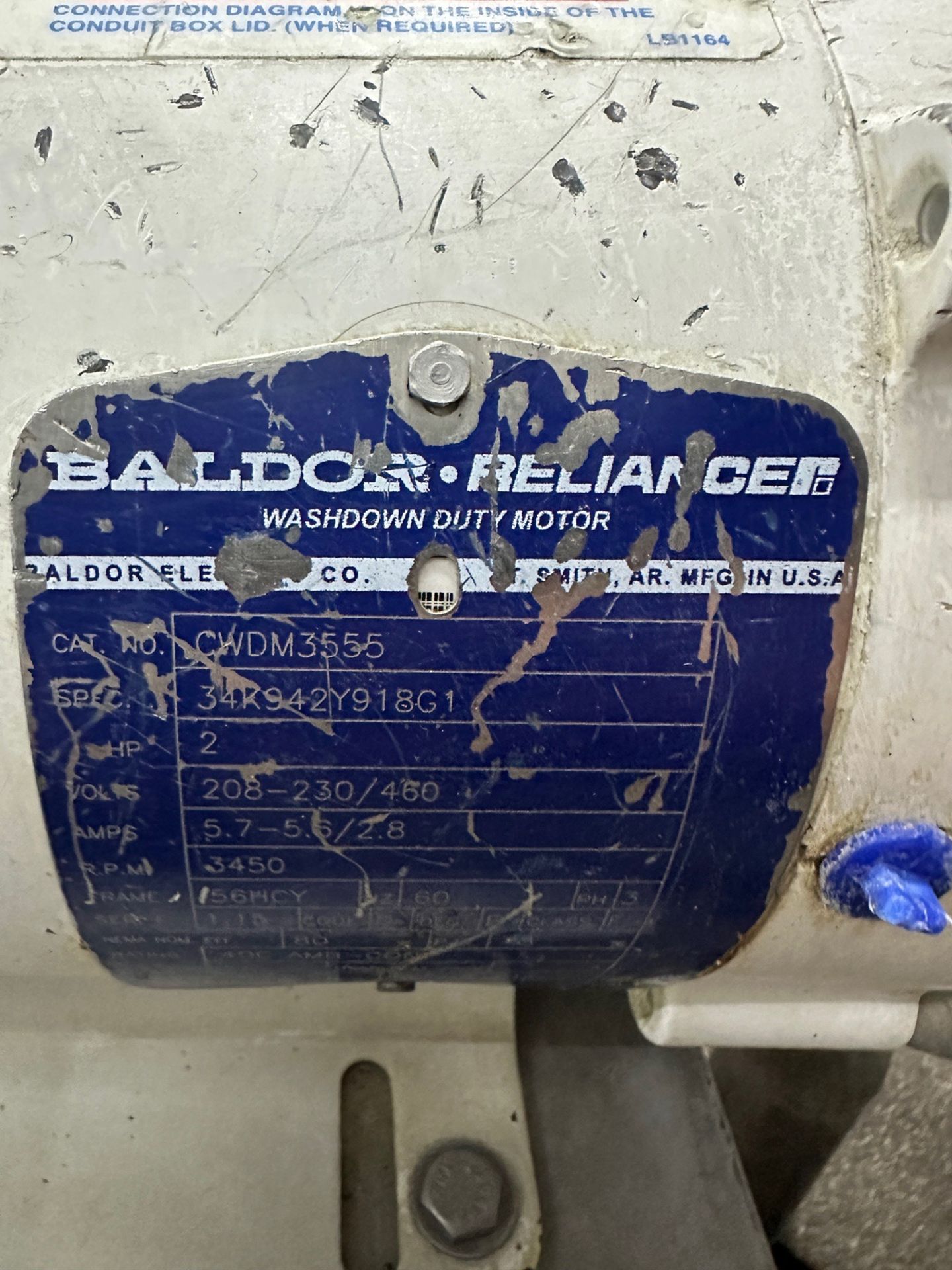 Baldor Reliance 2 HP Washdown Duty Motor with Centrifugal Pump on Cart with Baldor | Rig Fee $25 - Image 2 of 4
