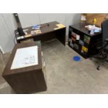 Lot of Office Furniture - (1) 5' x 30" Desk, (2) 3' x 2' x 30" O.H. File Cabinets, | Rig Fee $100