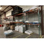 Lot of Teardrop Pallet Racking - (7) 12' x 42" Uprights, (24) 8' Crossbeams with Ap | Rig Fee $350