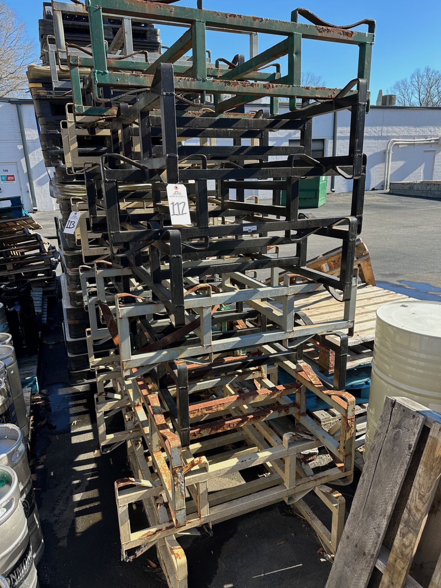 Lot of (12) Barrel Racks | Rig Fee $50