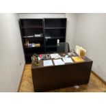 Lot of Office Furniture - (1) 5' x 30" Desk, (2) 31" x 11" x 80" O.H. Bookshelves, | Rig Fee $100