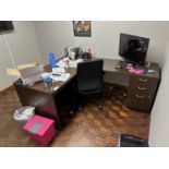 Lot of Office Furniture - (1) Corner Desk with 30" x 5' and 4' x 2' Sections, (1) 3 | Rig Fee $125