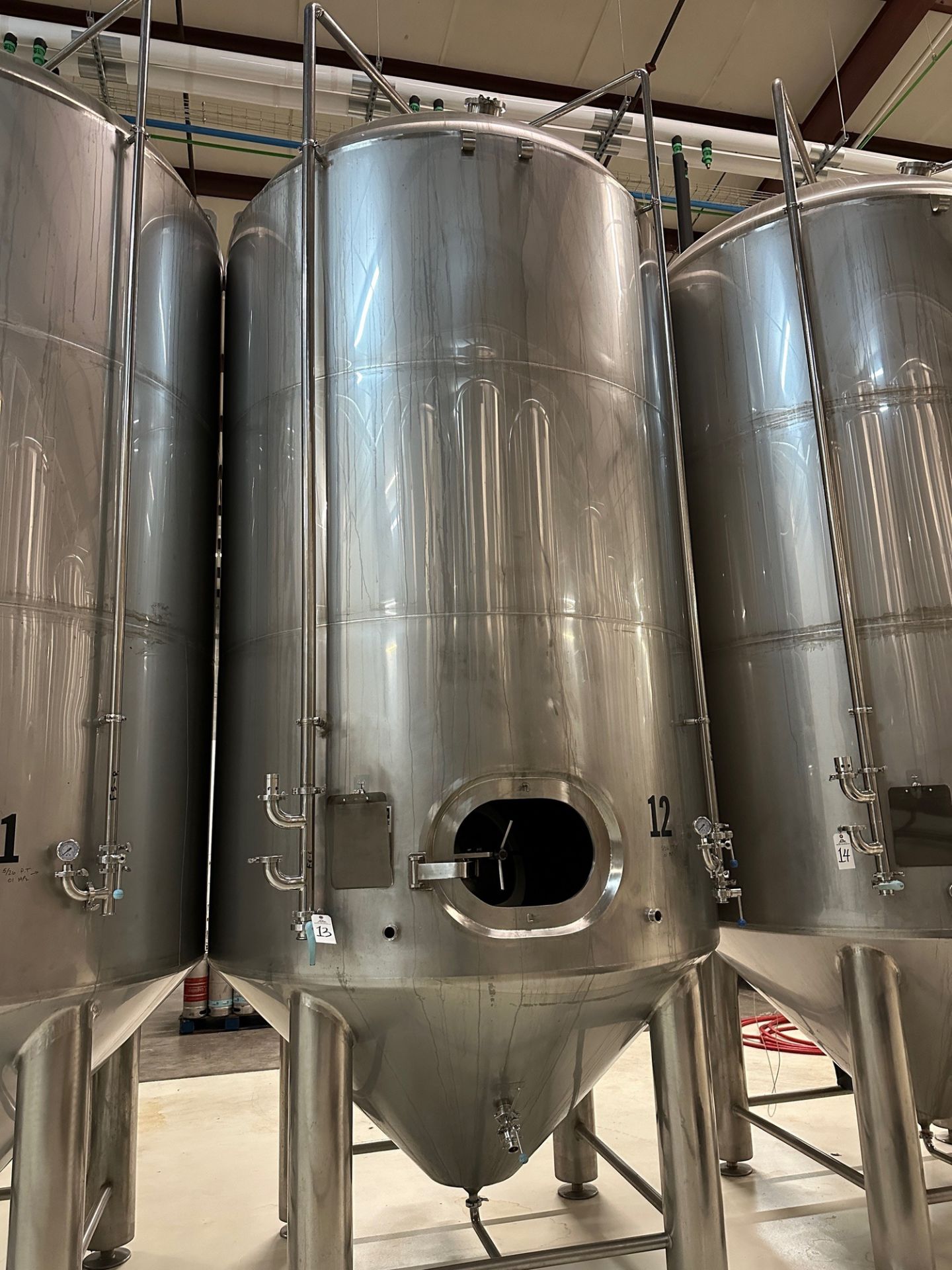 100 BBL Stainless Steel Fermentation Tank - Cone Bottom, Glycol Jacketed, Manway, Z | Rig Fee $1850