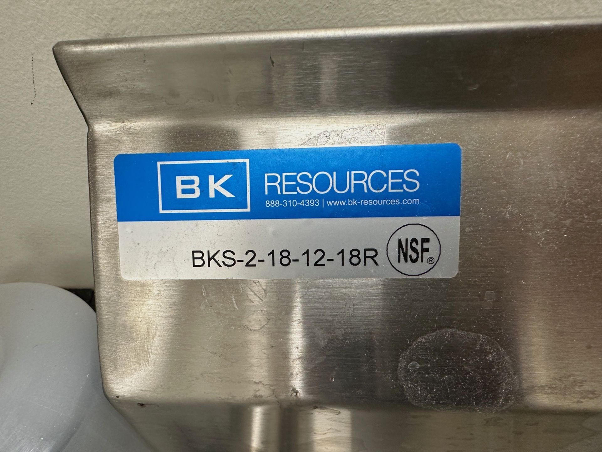 BK Resources Stainless Steel 2-Compartment Sink (Approx. 57" x 2') | Rig Fee $75 - Image 2 of 2