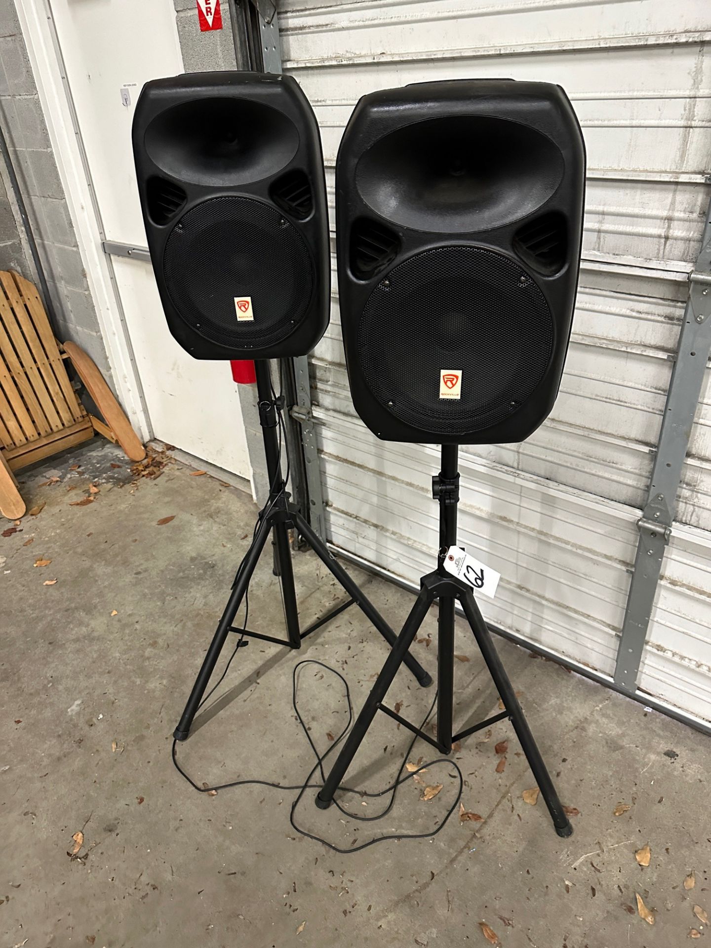 Lot of (2) Rockville Power Gig RPG-122K Pedestal Speakers | Rig Fee $35