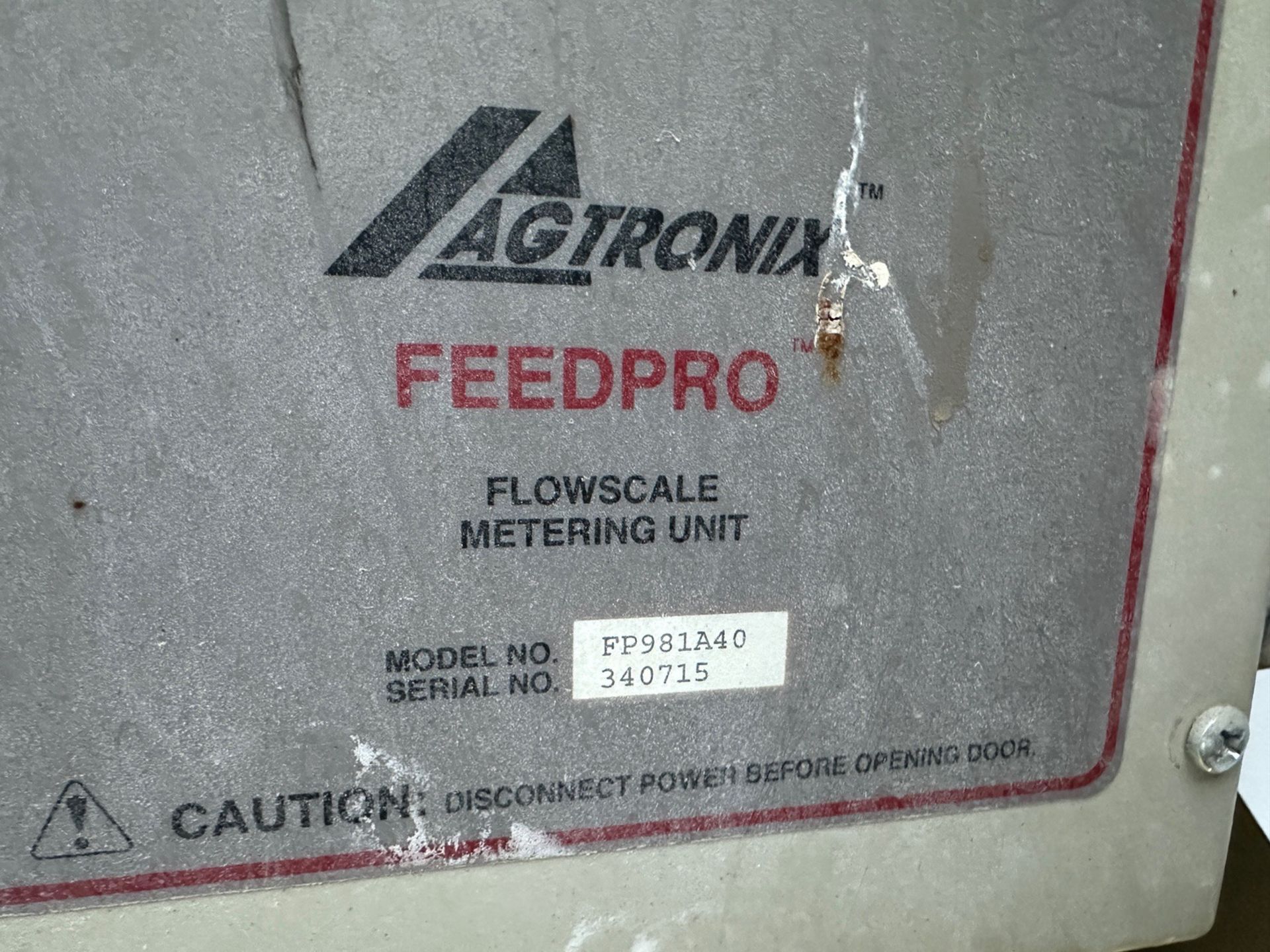 Agtronix Feedpro Flowscale Metering Unit (Wheat) - Model FP981A40 - S/N 340715 | Rig Fee $500 - Image 2 of 3