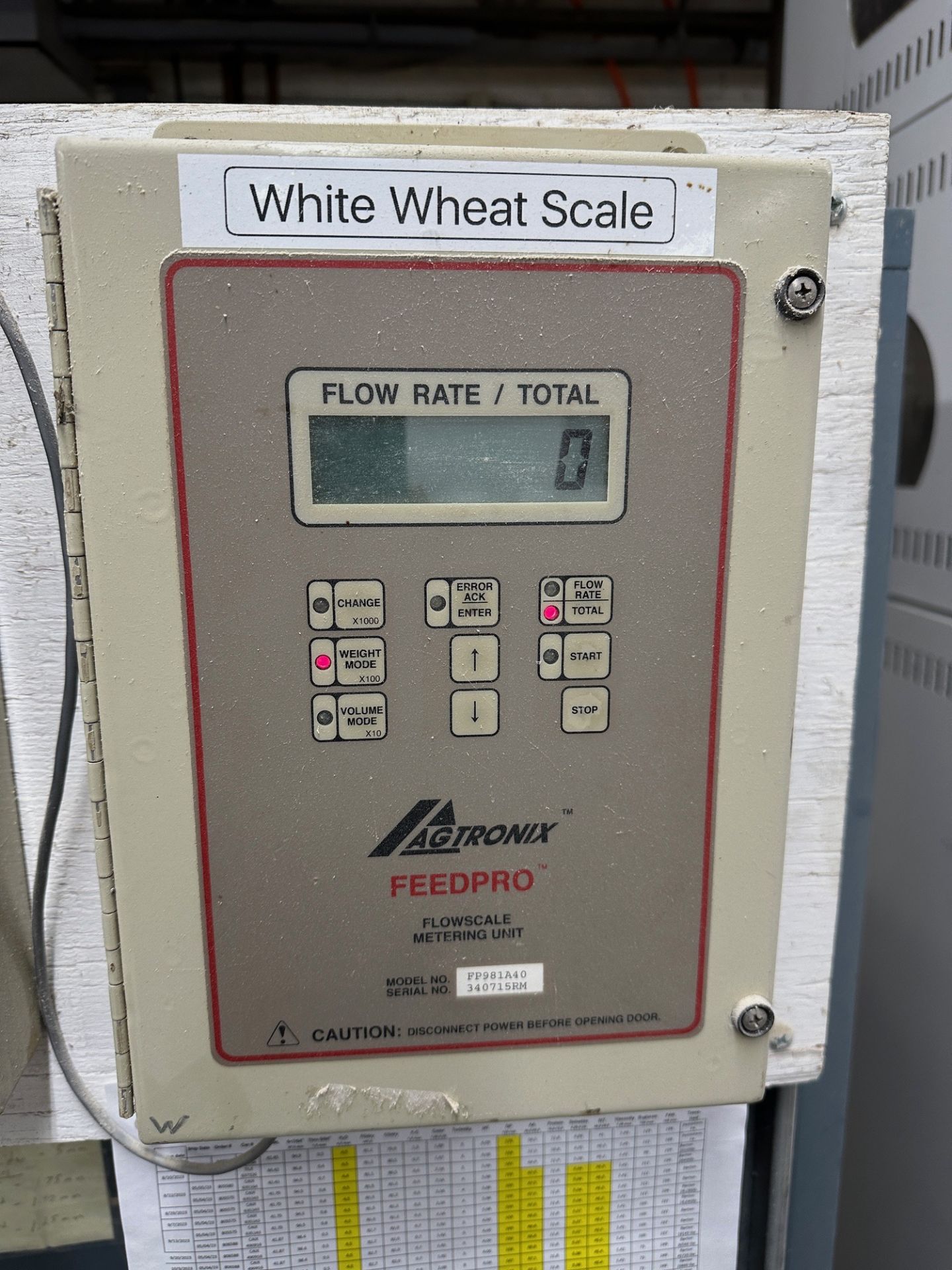 Agtronix Feedpro Flowscale Metering Unit (Wheat) - Model FP981A40 - S/N 340715 | Rig Fee $500 - Image 3 of 3