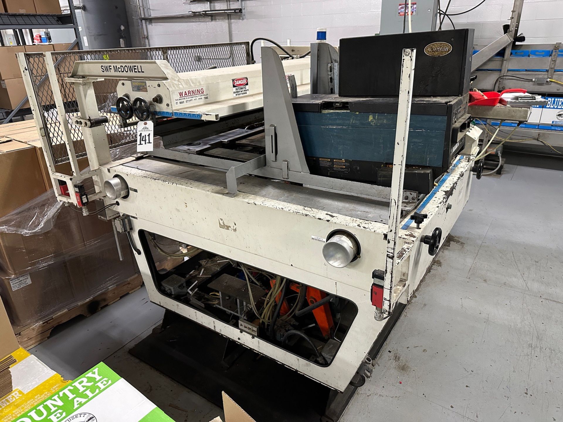 SWF McDowell Model 201 RH Case Erector with Nordson Hot Melt Adhesive Applicator Mo | Rig Fee $1500