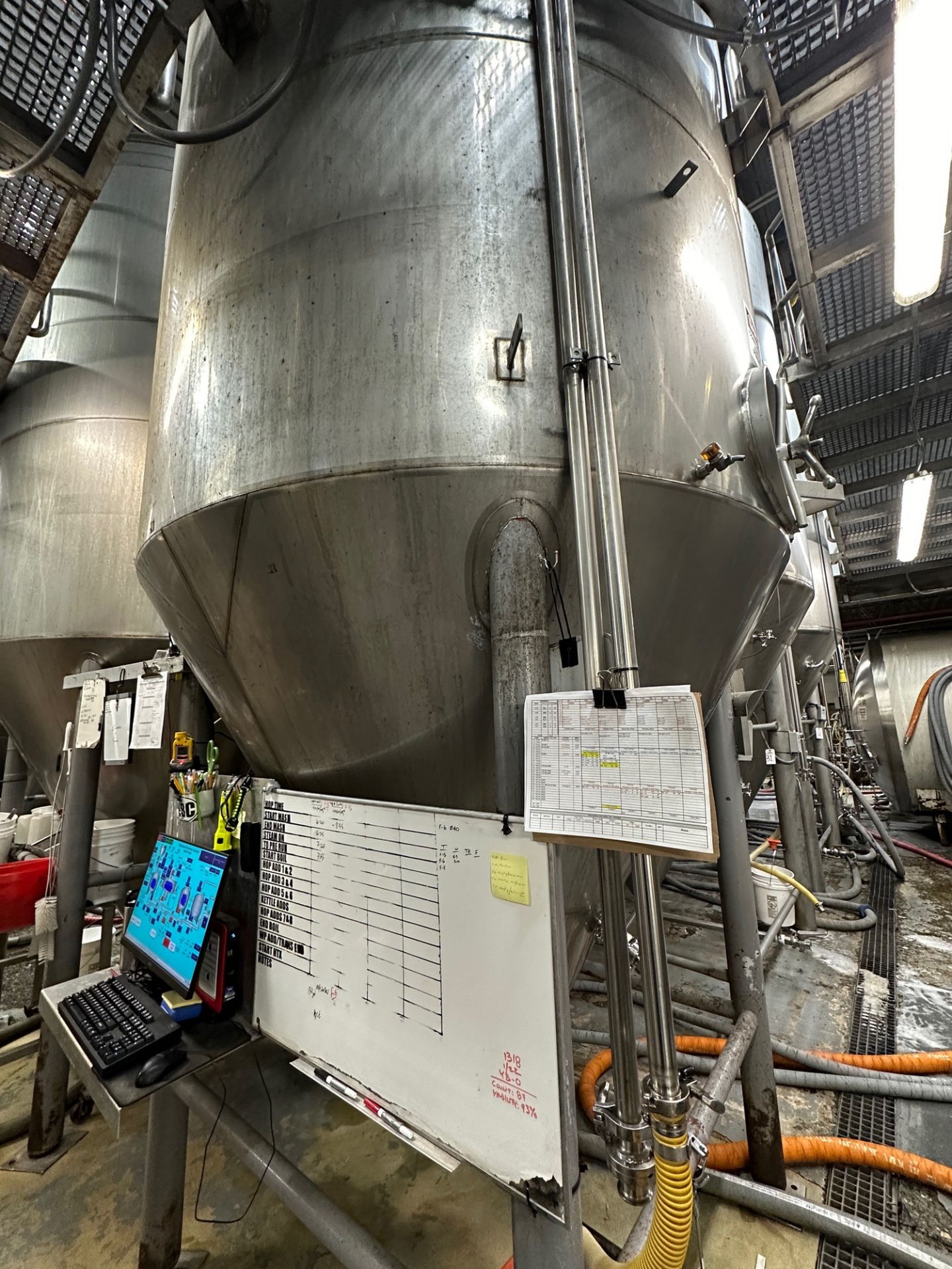 120 BBL Stainless Steel Fermentation Tank (F4) - Cone Bottom, Glycol Jacketed, Mand | Rig Fee $2500 - Image 3 of 5