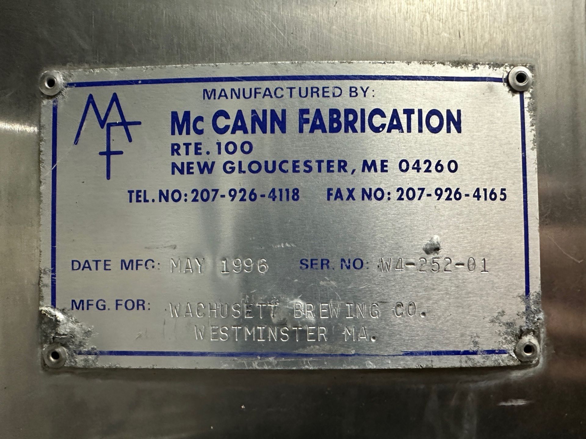 McCann 70 BBL Stainless Steel Fermentation Tank (F3) - Cone Bottom, Glycol Jacketed | Rig Fee $1400 - Image 2 of 4