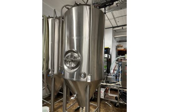 2018 ABE 15 BBL Stainless Steel Fermentation Tank - Cone Bottom, Glycol Jacketed, M | Rig Fee $1100 - Image 1 of 5