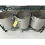 Lot (3) Cooking Pots 15" H x 14" D | Rig Fee $25