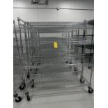 LOT (10) Eagle Shelving Port. Wire Chrome Shelf Racks, 5' W | Rig Fee $100