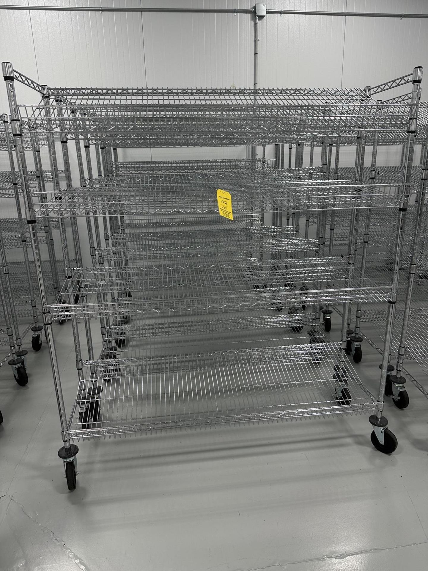 LOT (10) Eagle Shelving Port. Wire Chrome Shelf Racks, 5' W | Required ...