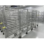 LOT (10) Port. Tray Carts, 18" W x 25" D, Aluminum | Rig Fee $100