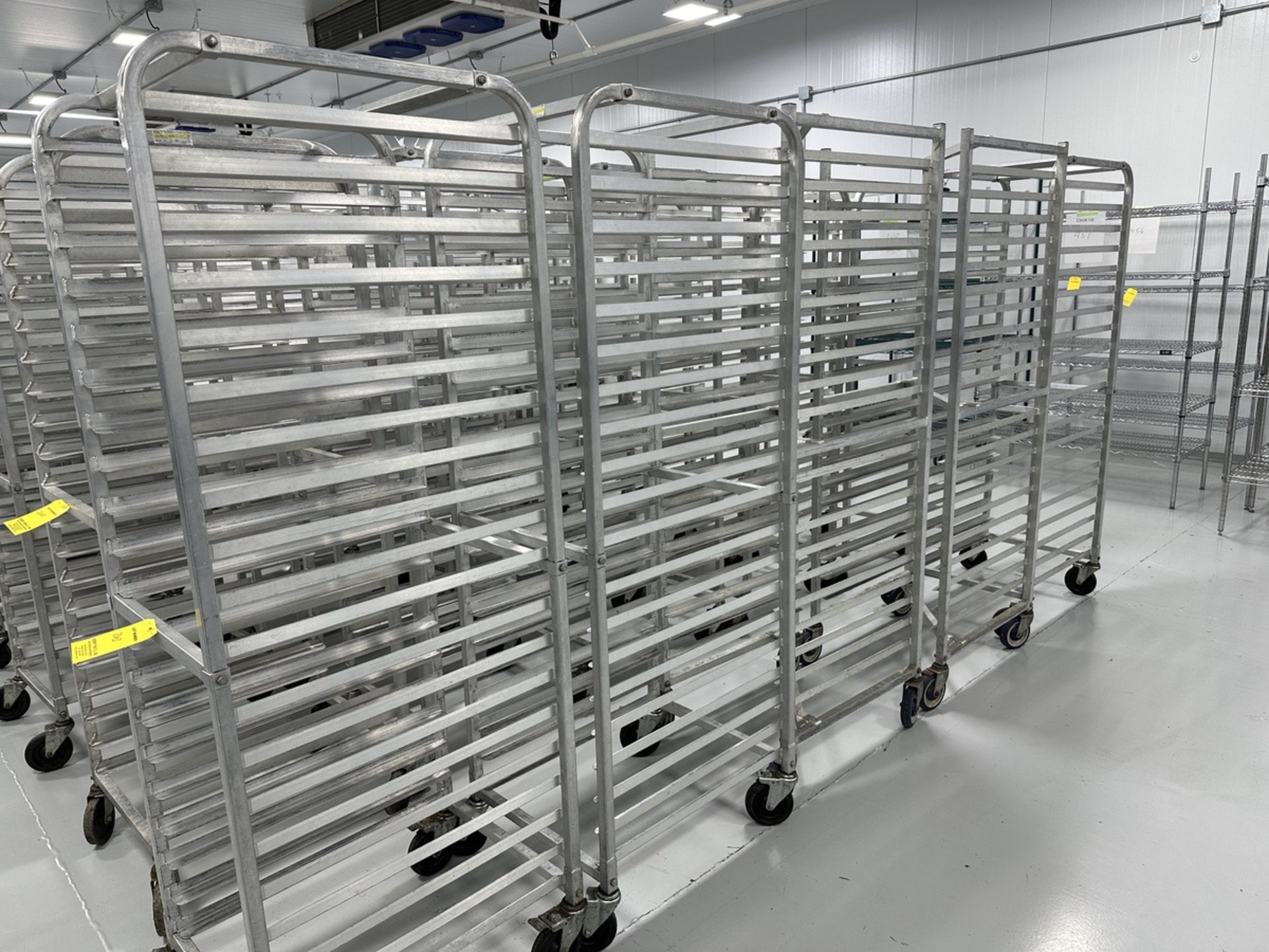 LOT (10) Port. Tray Carts, 18" W x 25" D, Aluminum | Rig Fee $100