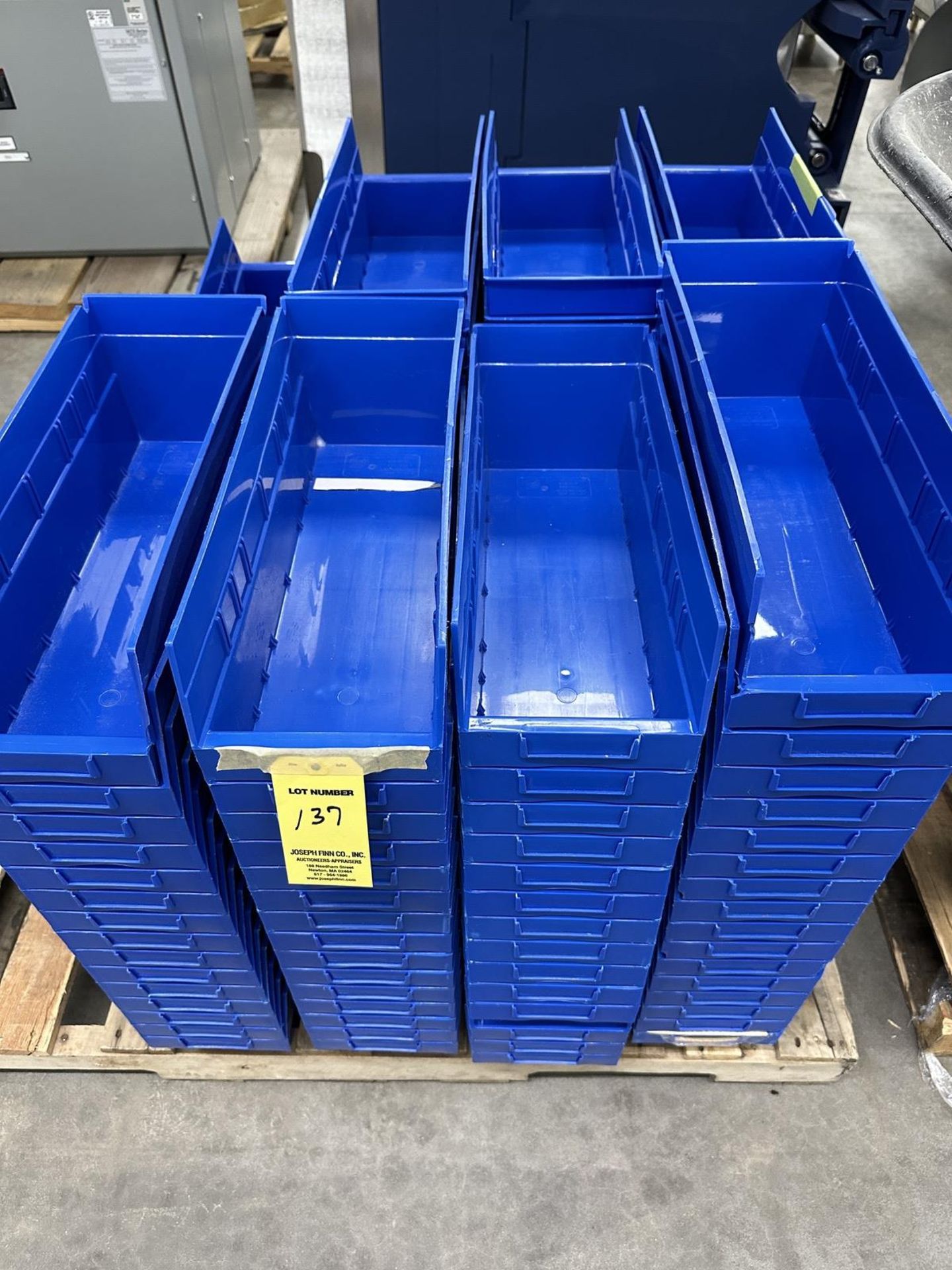 LOT (115) Stacking Blue Storage Bins | Rig Fee $50 - Image 2 of 2