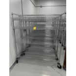 LOT (5) Eagle Shelving Port. Wire Chrome Shelf Racks, 5' W | Rig Fee $50