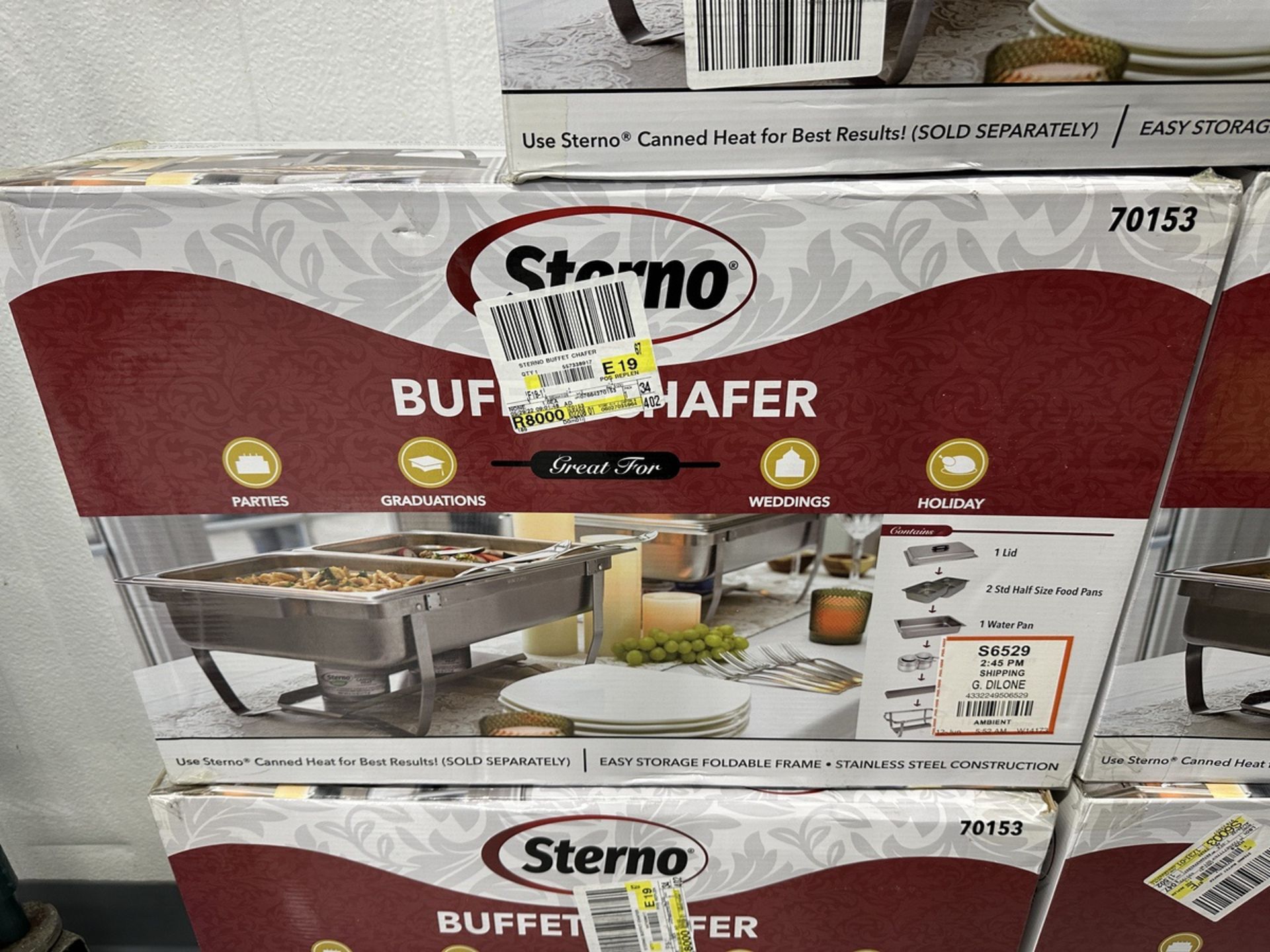 Lot (5) Sterno Buffet Chafers in Boxes | Rig Fee $25 - Image 2 of 2